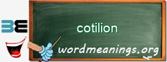 WordMeaning blackboard for cotilion